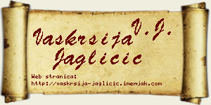 Vaskrsija Jagličić vizit kartica